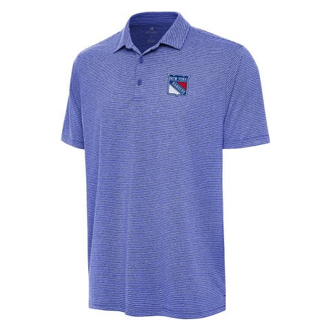 Men's Antigua  Heather Royal New York Rangers Scheme Polo