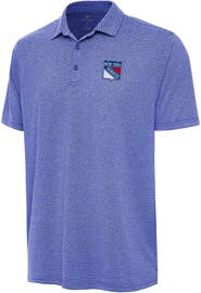 ANTIGUA Men's Antigua  Heather Royal New York Rangers Scheme Polo