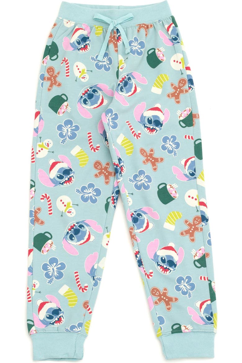 Lilo & Stitch Holiday 2-Piece Fleece Sweatshirt and Pants Set, Alternate, color, Stitch Light Blue