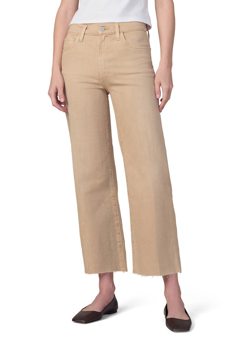 The Blake Raw Hem High Waist Ankle Wide Leg Jeans, Main, color, GINGER ROOT