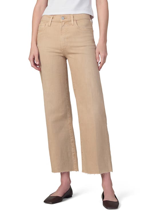 Shop Joe's The Blake Raw Hem High Waist Ankle Wide Leg Jeans In Ginger Root