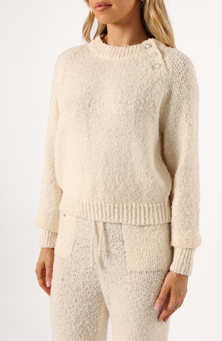 Petal & Pup Victoria Crewneck Sweater & Pants Set, Alternate, color, Cream