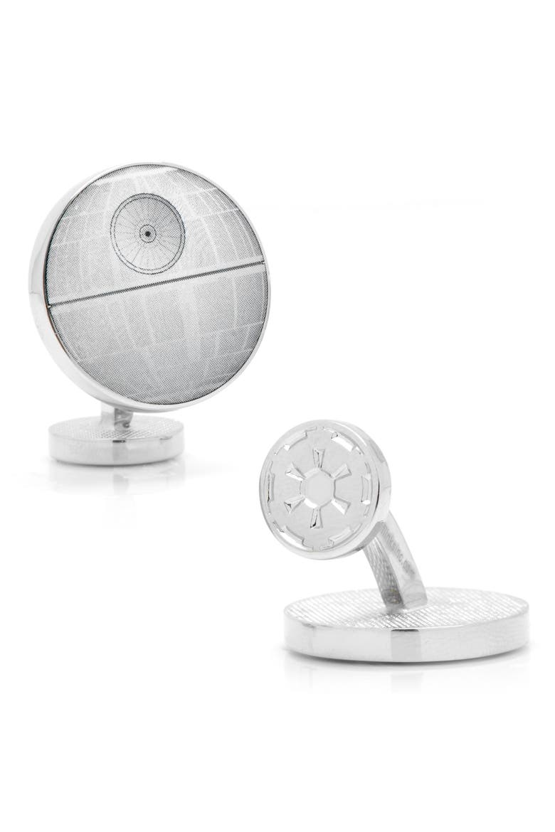 'Star Wars™ - Death Star Blueprint' Cuff Links, Alternate, color, SILVER