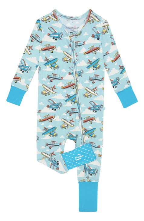 Posh Peanut Convertible Plaid Zip Footie