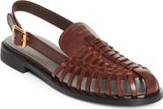 Miu Miu Woven Leather Slingback Sandal