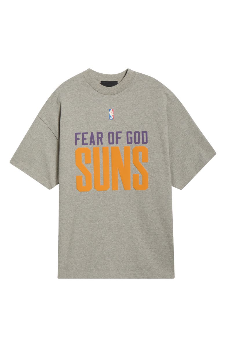 Fear of God Essentials x NBA Classic Fit Suns Graphic T-Shirt, Alternate, color, Warm Heather