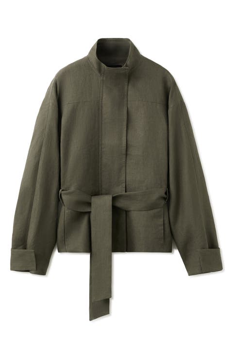 Belted Linen Jacket