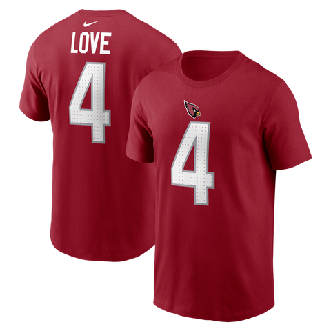 Men's Nike Jeremiyah Love Cardinal Arizona Cardinals Name & Number T-Shirt