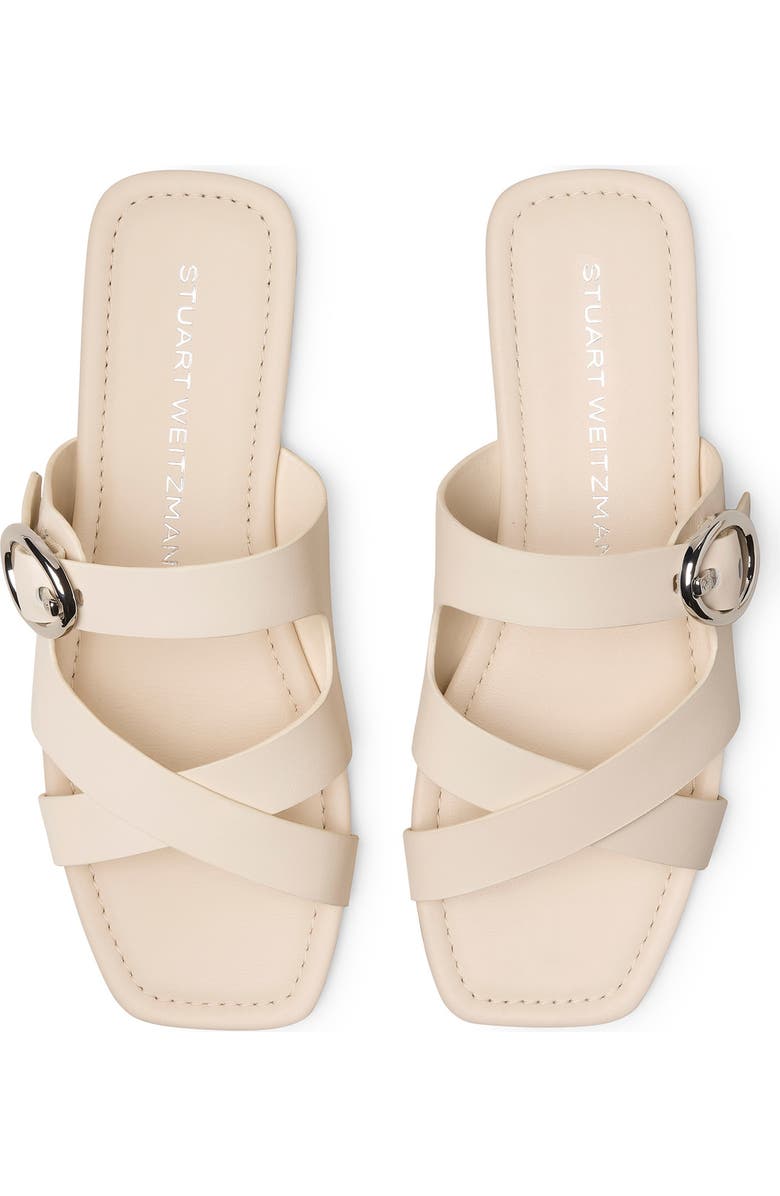 Stuart Weitzman Villa Slide Sandal, Alternate, color, Linen