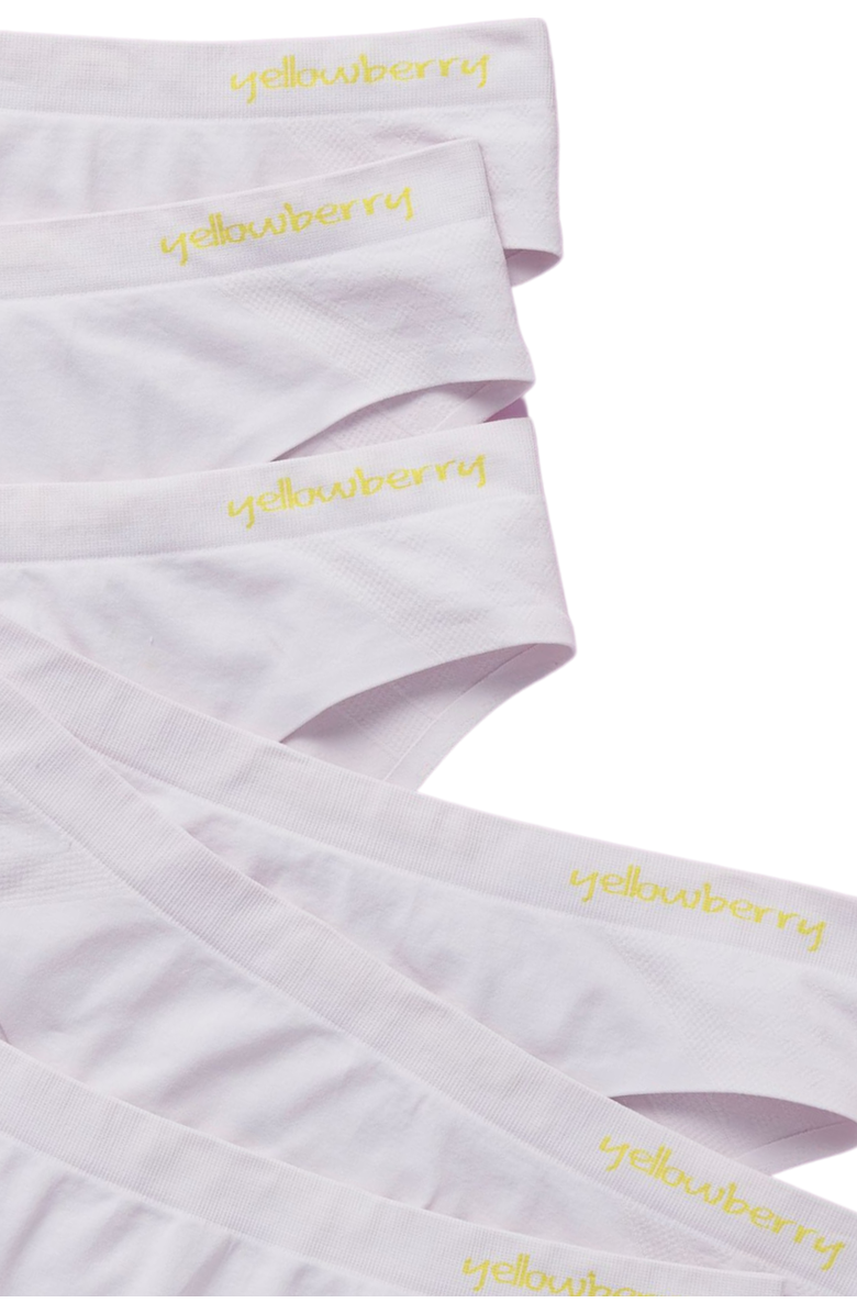 Yellowberry 6PK Seamless Bikini Underwear with Bonded Seam, Alternate, color, Snowflake