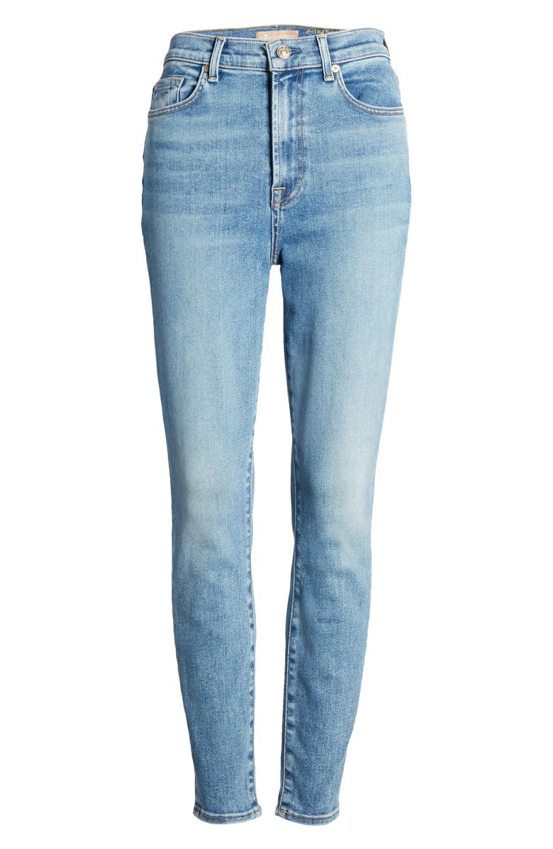 7 For All Mankind <sup>®</sup> High Waist Ankle Skinny Jeans, Alternate, color,
