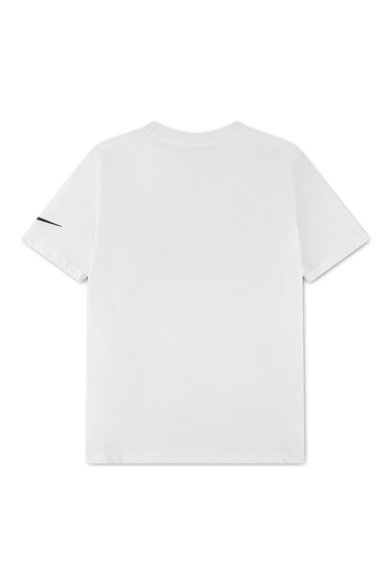 Kids' Boxed Swoosh Tee, Alternate, color, WHITE