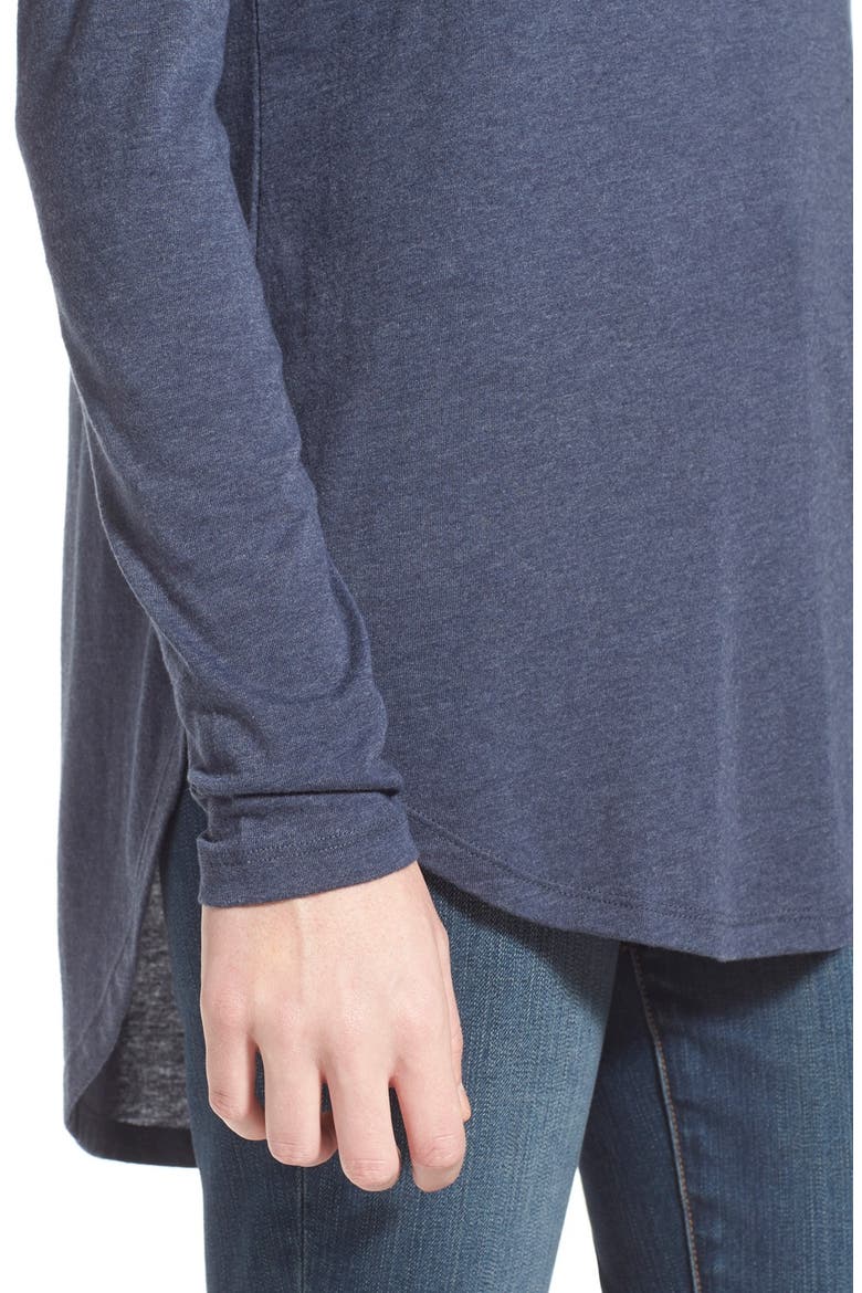 Scoop Neck Long Sleeve Tee, Alternate, color, NAVY INDIGO
