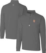 Cutter & Buck Men's Cutter & Buck  Gray New York Mets Traverse Stretch Quarter-Zip Pullover Top
