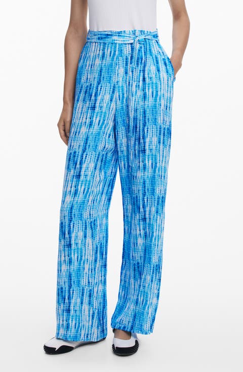 Tie Dye Print Wide Leg Pants