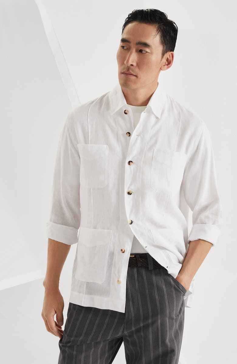 Brunello Cucinelli Linen guayabera, Alternate, color, 