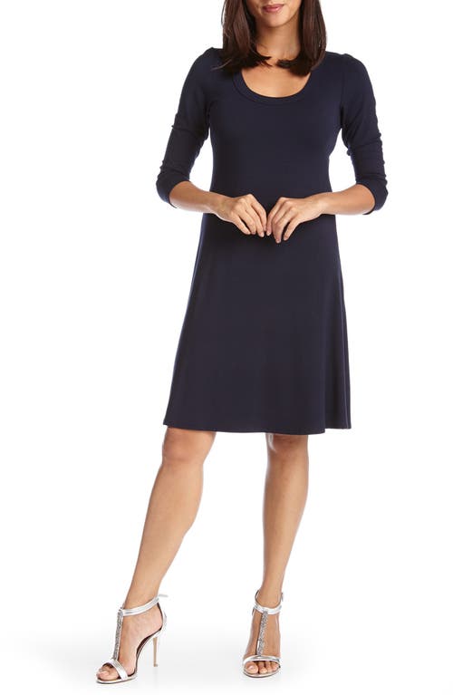 Karen Kane A-Line Jersey Dress in Navy  product
