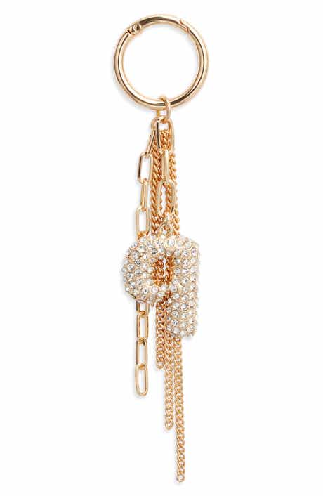Pavé Crystal Inital Bag Charm