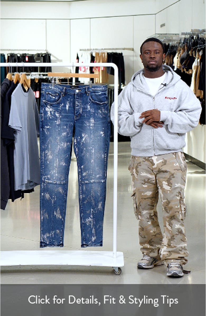 Angel Silver Foil Cross Skinny Jeans, sales video thumbnail