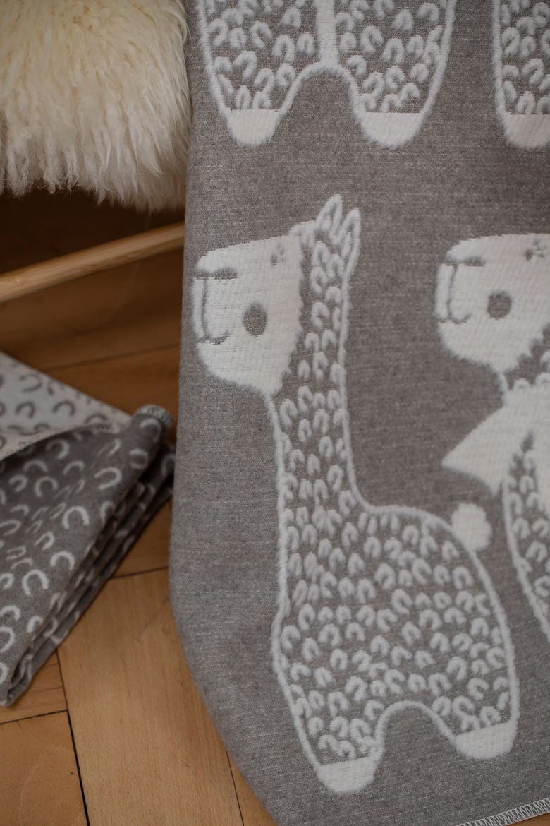 Carla Alpaca Baby Blanket, Alternate, color, Smoke