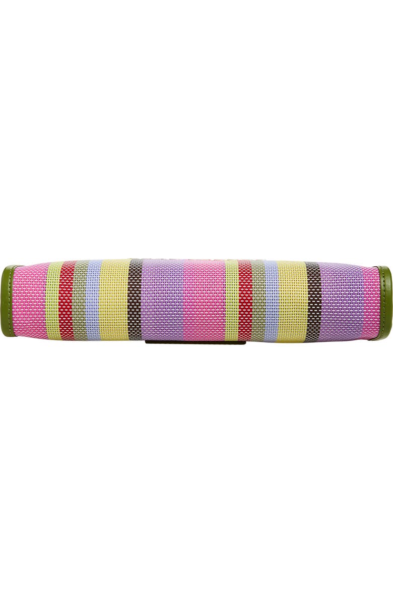Marc Jacobs The Large Stripe Mesh Pouch, Alternate, color, Purple Multi