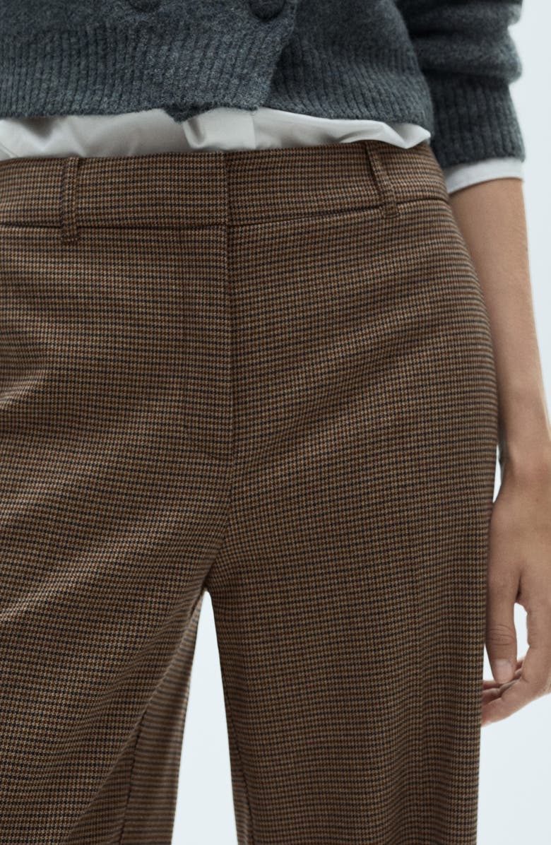 MANGO Carlosw Straight Leg Pants, Alternate, color, Brown/ Blue