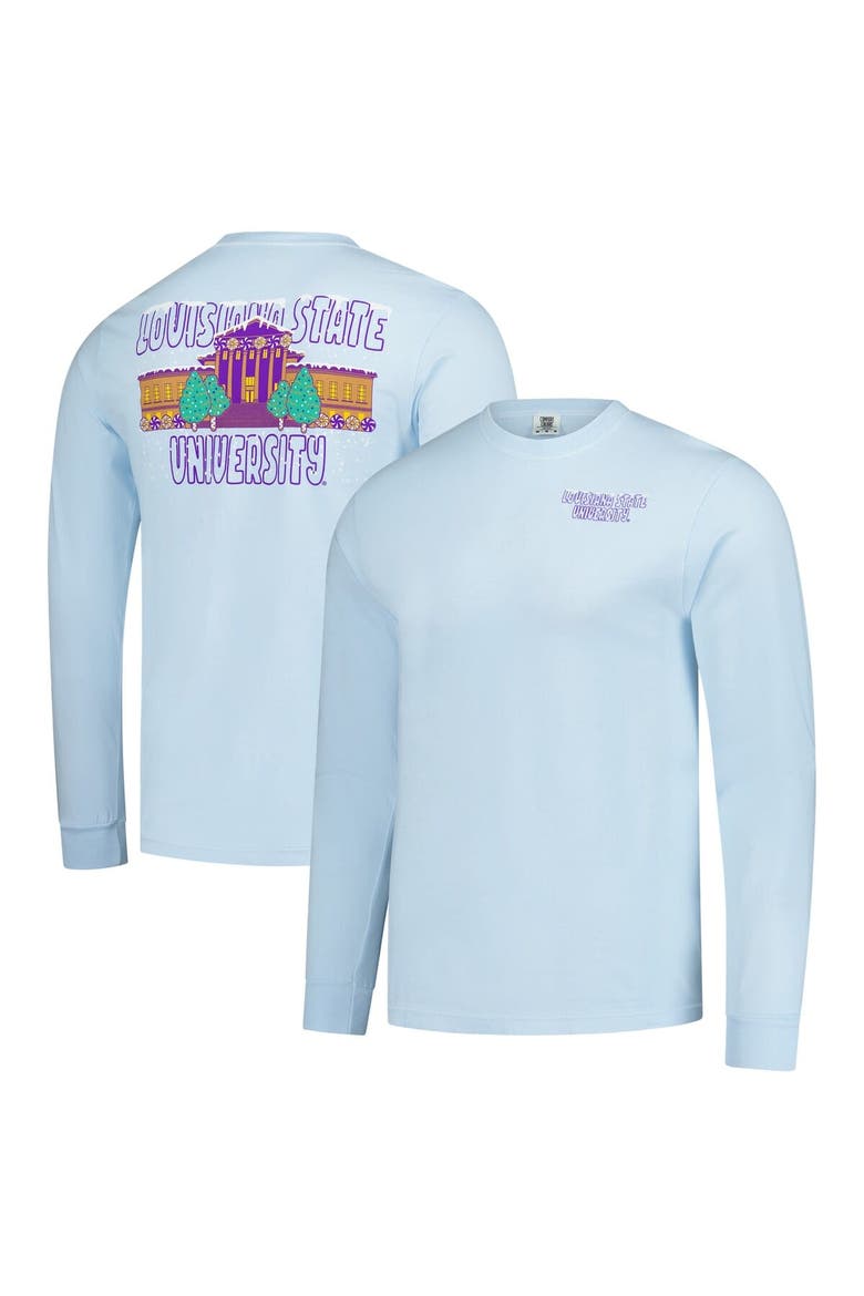 Men's Image One Light Blue LSU Tigers Frosted Dreams Comfort Colors Long Sleeve T-Shirt, Main, color, Light Blue