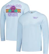 IMAGE ONE Men's Image One Light Blue LSU Tigers Frosted Dreams Comfort Colors Long Sleeve T-Shirt