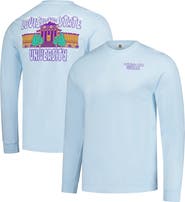 IMAGE ONE Men's Image One Light Blue LSU Tigers Frosted Dreams Comfort Colors Long Sleeve T-Shirt