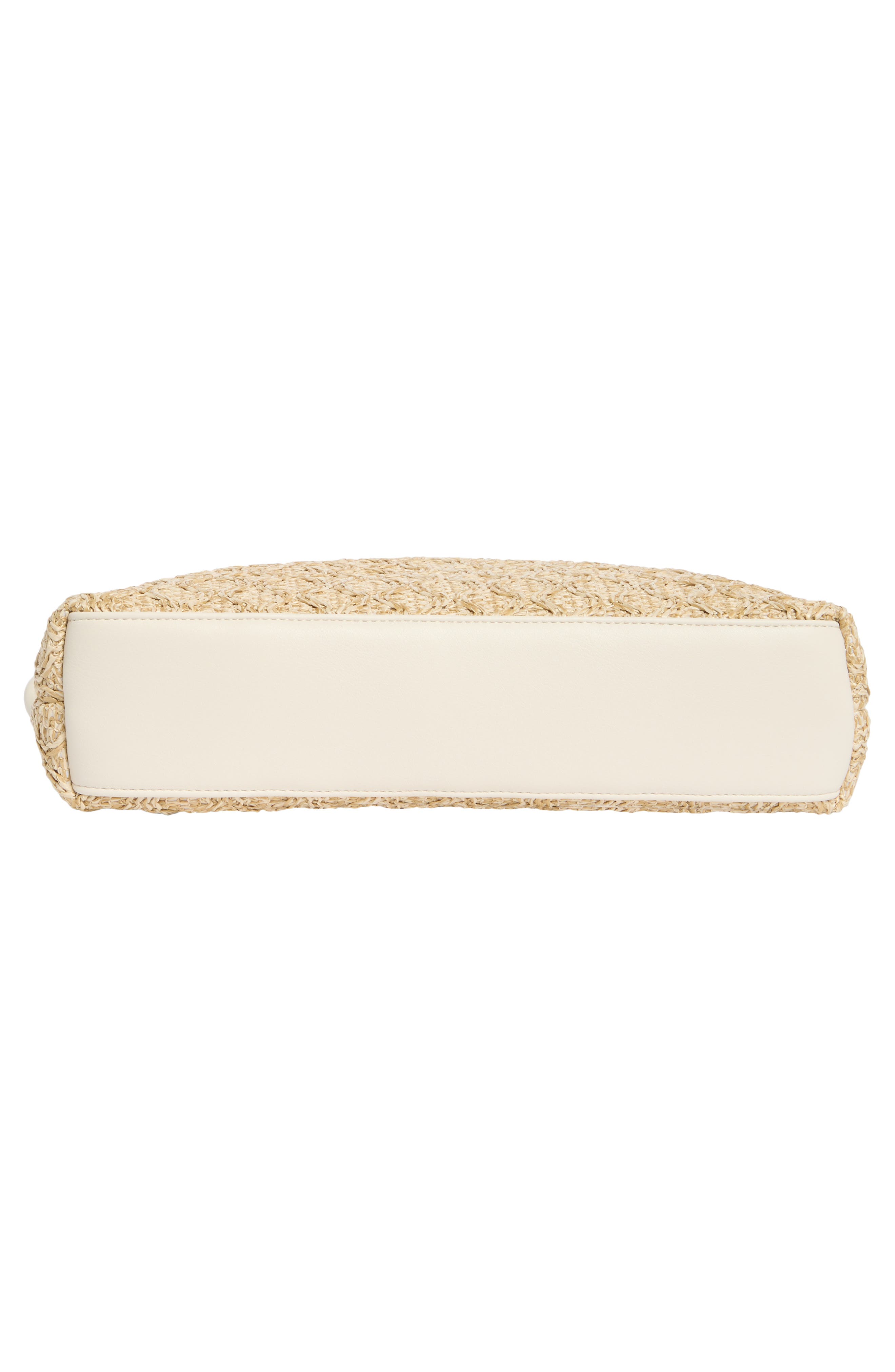 Dolce Vita Foldover Raffia Handbag, Alternate, color, White