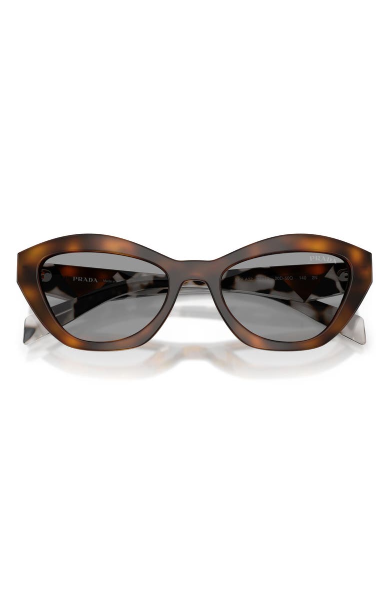 Prada 52mm Butterfly Sunglasses, Alternate, color, Juniper Tortoise / Grey