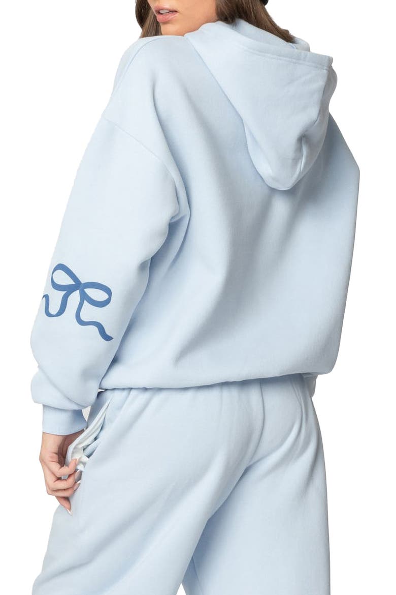 Bonney Bow Oversize Hoodie, Alternate, color, BLUE