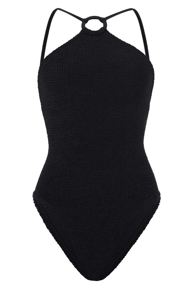 Jasmine O-Ring One-Piece Swimsuit, Alternate, color, BLACK
