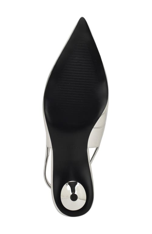 Nine West Hunny Slingback Pointed Toe Pump In Silver