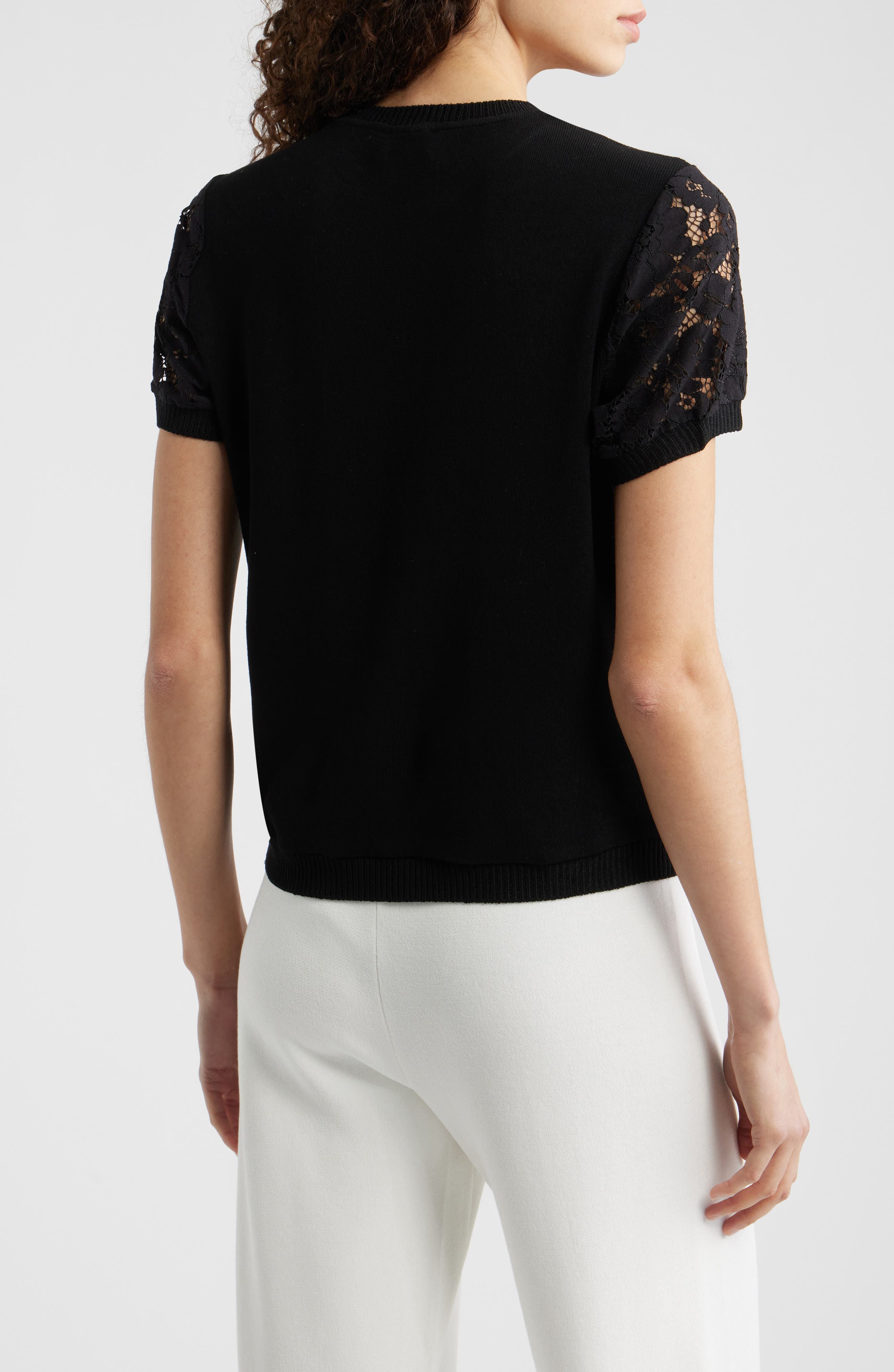 Lace Front Sweater - image 2