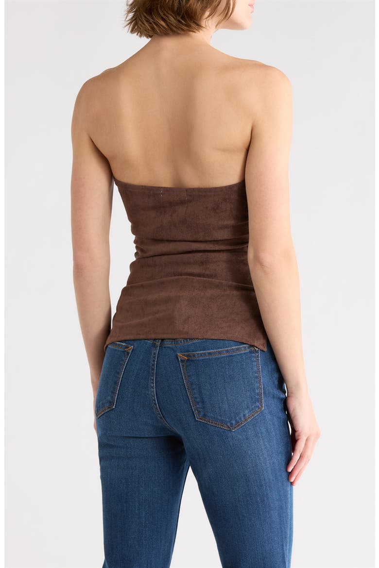 Faux Suede Tube Top, Alternate, color, CHOCOLATE