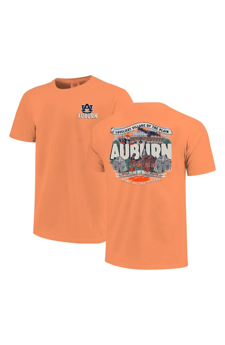 IMAGE ONE Youth  Orange Auburn Tigers Comfort Colors Hyperlocal Campus Scene T-Shirt, Alternate, color, 