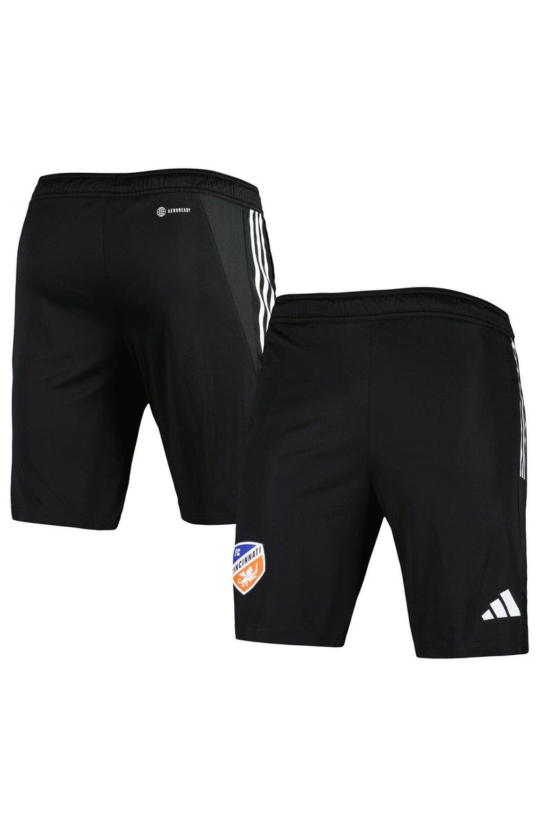 adidas Men's adidas Black FC Cincinnati 2023 On-Field AEROREADY Training Shorts, Main, color, 