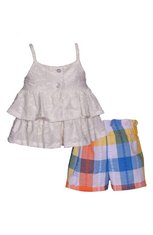 BONNIE JEAN BONNIE JEAN KIDS' TIERED TANK TOP & SEERSUCKER SHORTS