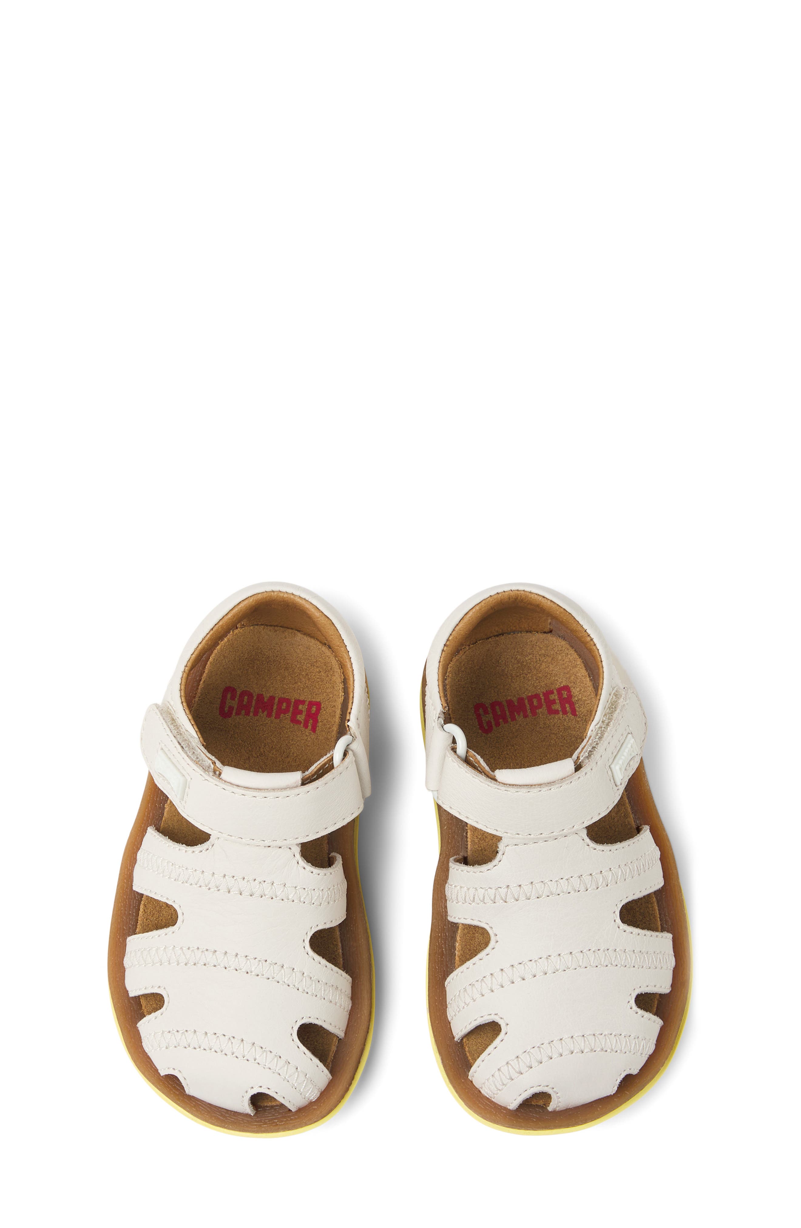 Camper Kids' Bicho Sparkle Sandal, Alternate, color, White Natu