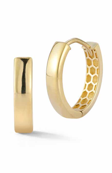 Ember Fine Jewelry Oval Huggie Hoop Earrings