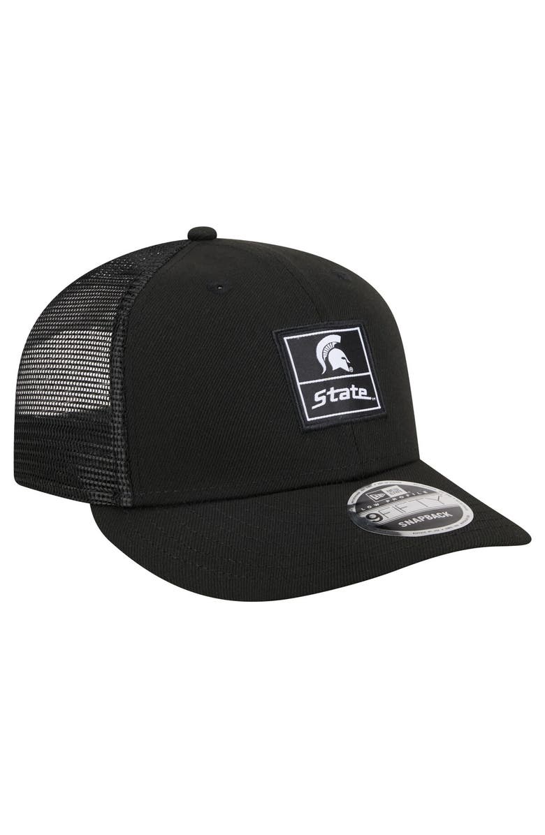 New Era Men's New Era Black Michigan State Spartans Labeled 9FIFTY Snapback Hat, Alternate, color,