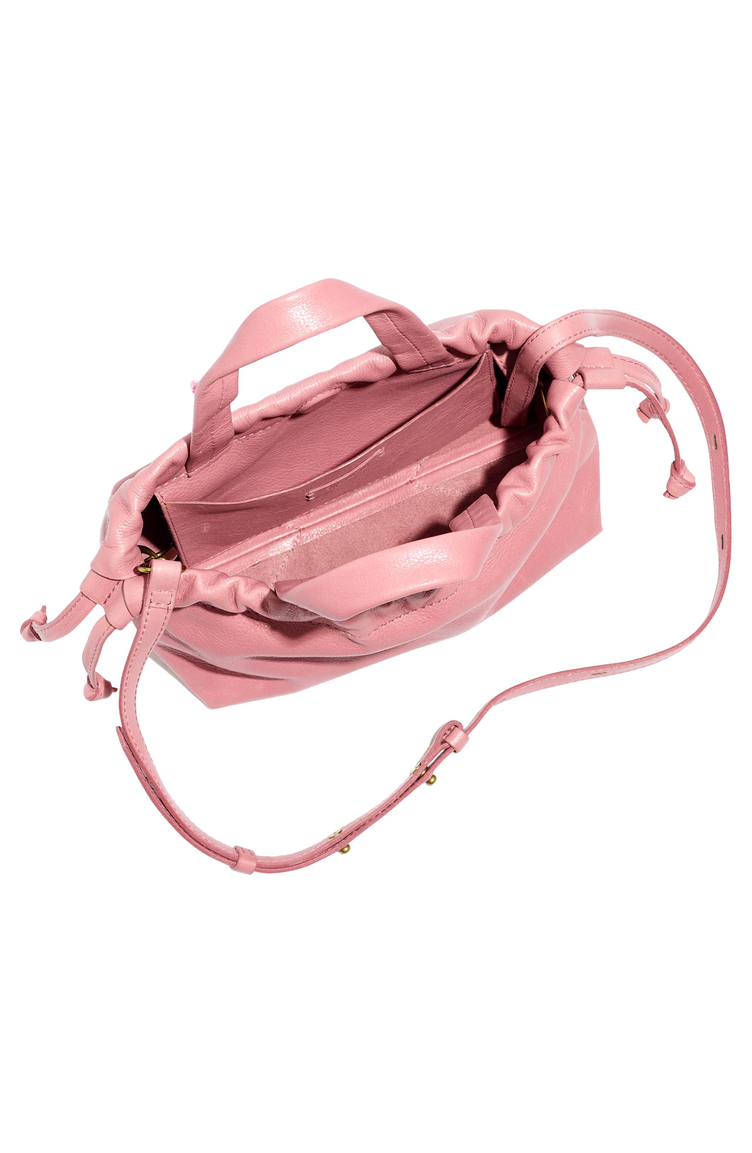 Mini The Piazza Leather Crossbody Bag, Alternate, color, MISTY ROSE