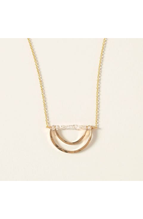 Herkimer Diamond Arc Necklace by Britta Ambauen
