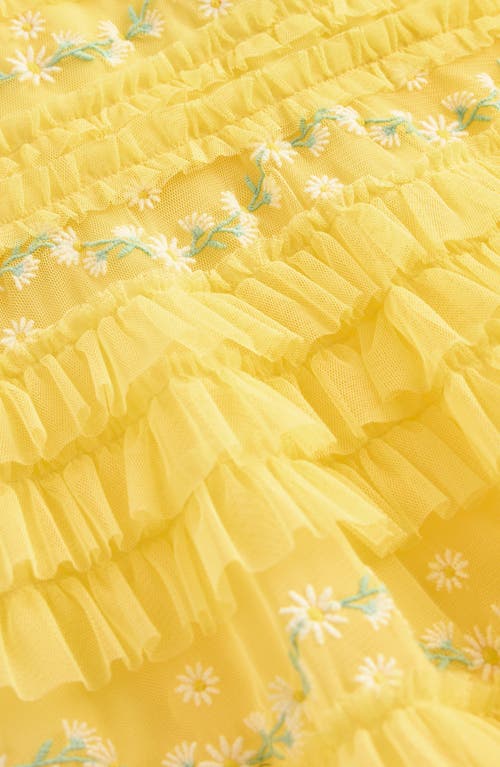 Mini Boden Kids' Easter Frill Tulle Dress In Butter Yellow