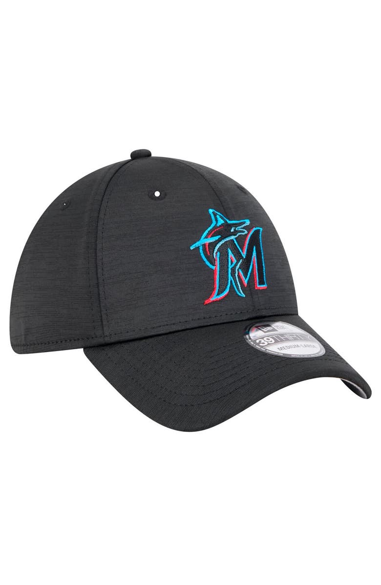 New Era Men's New Era Black Miami Marlins Tech 39THIRTY Flex Hat, Alternate, color, Black