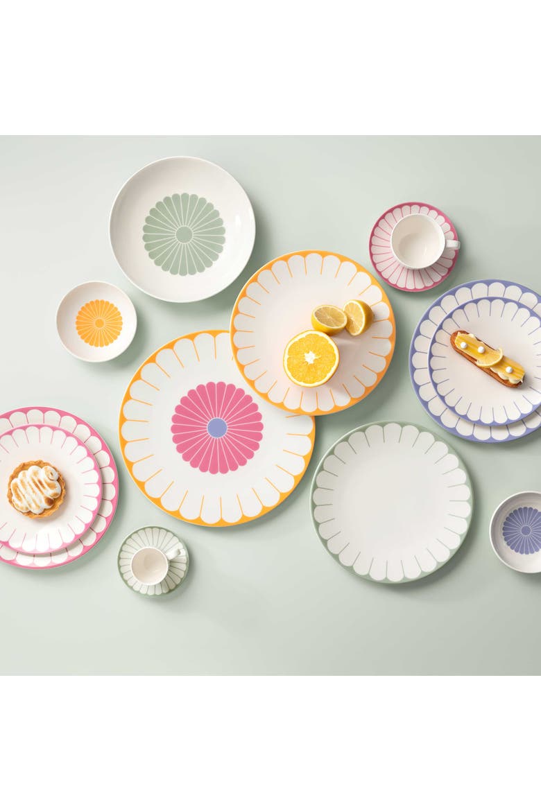 Fleur Couleur Large Round Serving Platter, Alternate, color, Pink