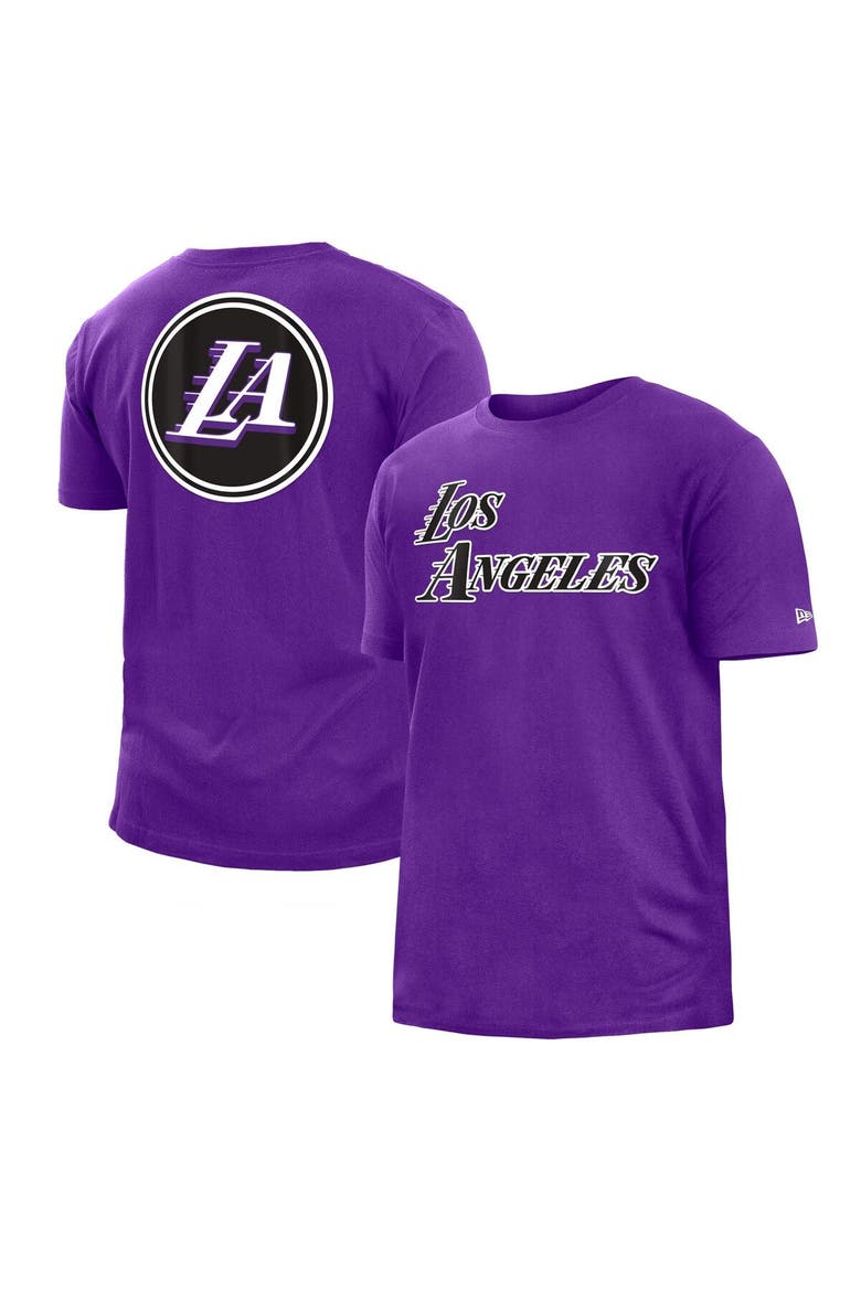 Men's New Era Purple Los Angeles Lakers 2022/23 City Edition Big & Tall T-Shirt, Main, color, Purple