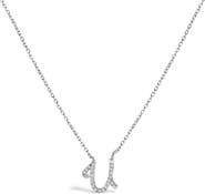 Haus of Brilliance 10K Gold Diamond Accent  A-Z Initial Script Style Pendant Necklace