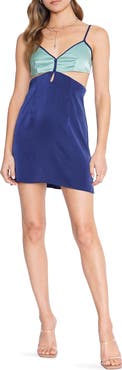 4SI3NNA Tiffany Two-Tone Cutout Dress